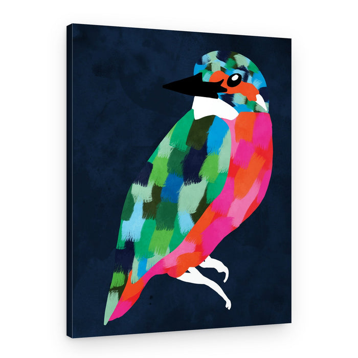 Vibrant Brushstroke Bird – Canvas Print