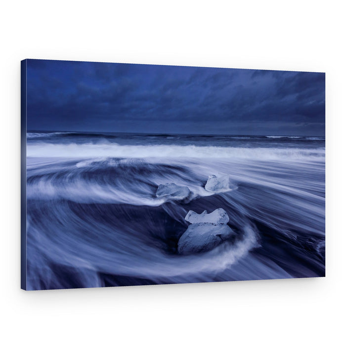 Flowing Ice Beach – Canvas Print