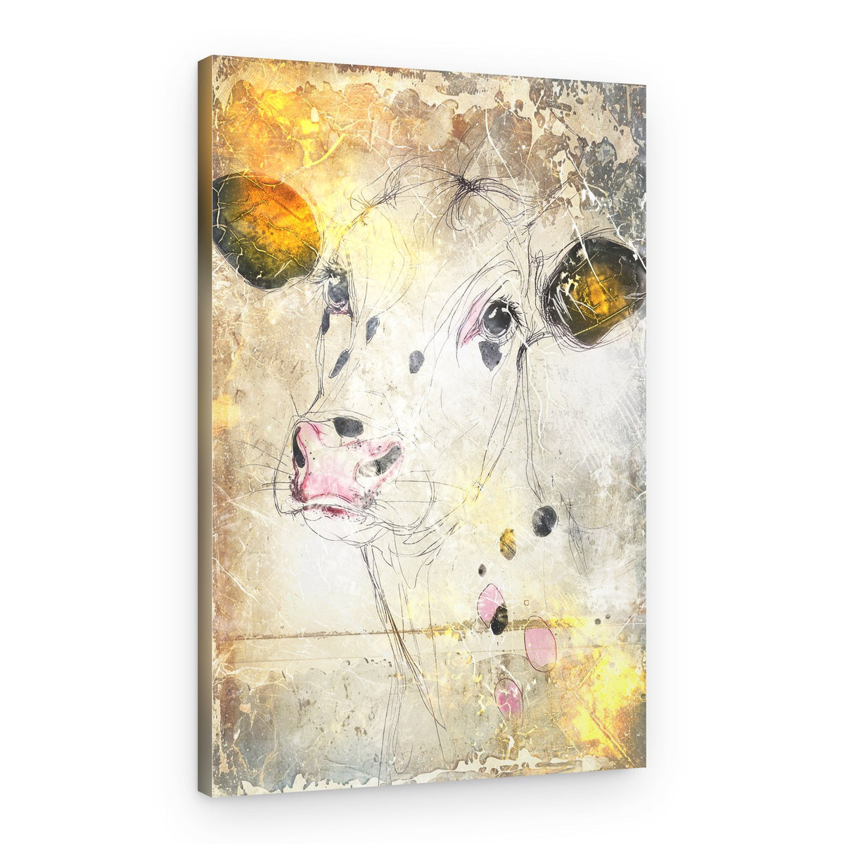 Gentle Cow Sketch – Canvas Print