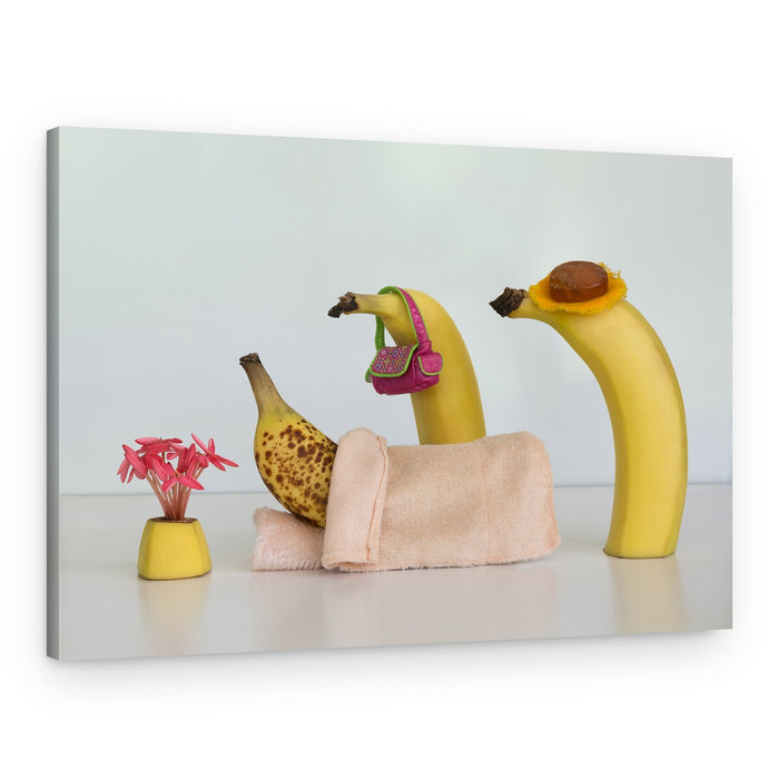Banana Spa Day – Canvas Print