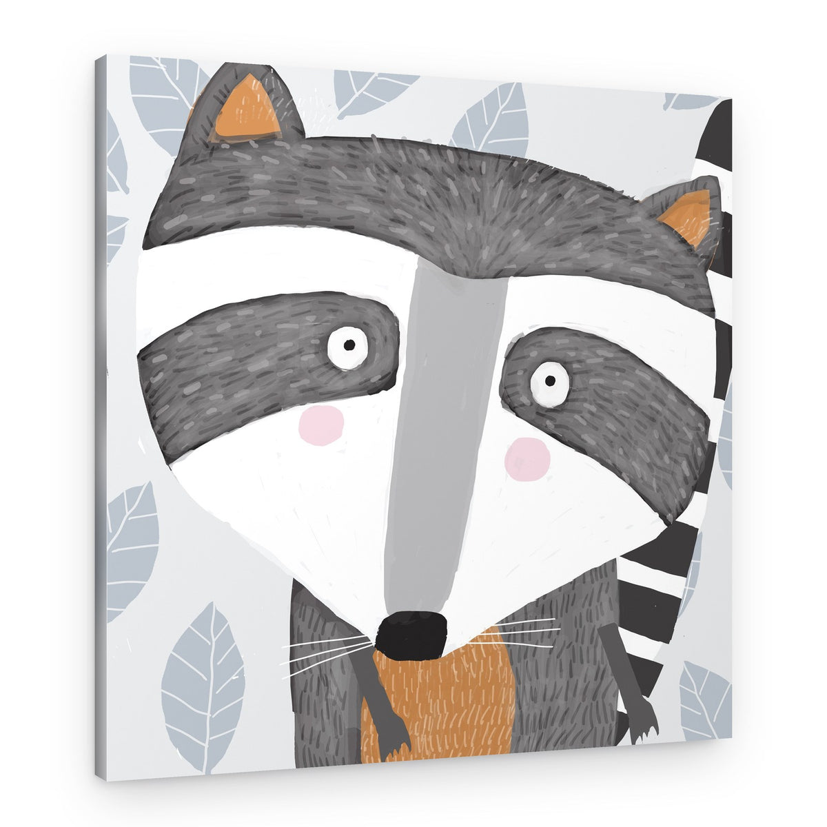 Adorable Woodland Raccoon – Canvas Print