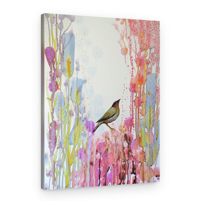 Dreamy Garden Bird – Canvas Print