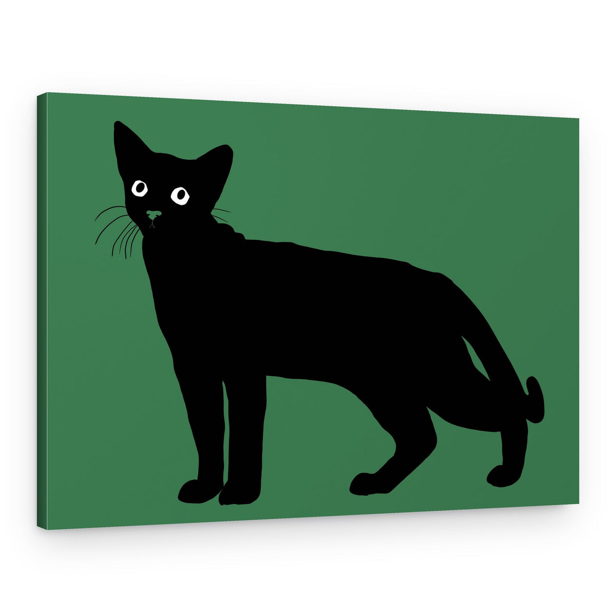 Mysterious Black Cat – Canvas Print
