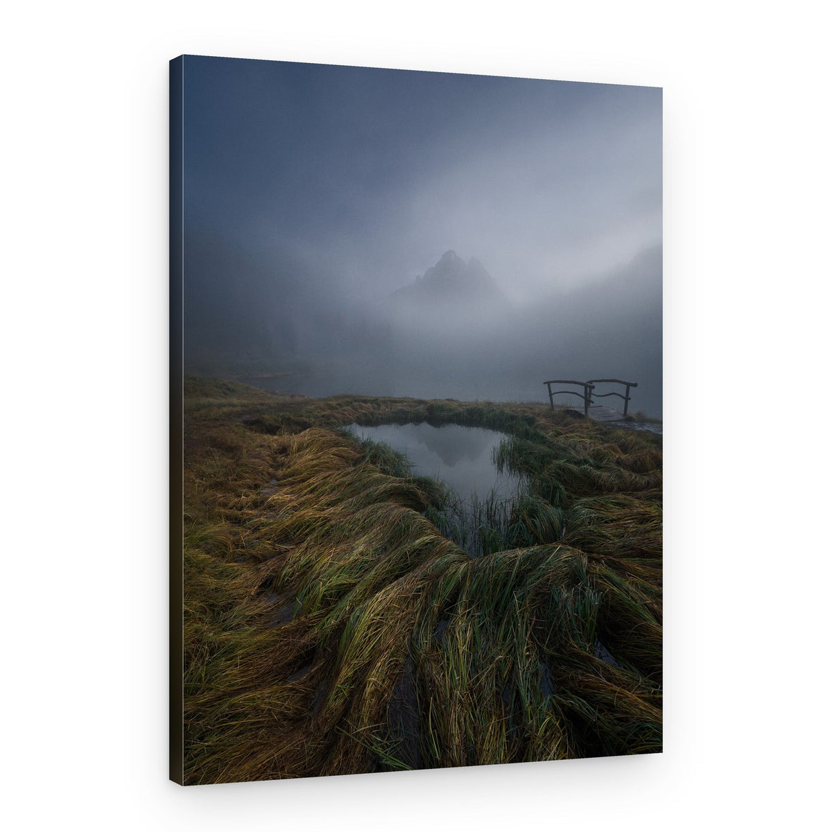 Misty Mountain Pond – Canvas Print
