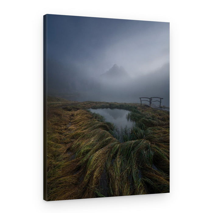 Misty Mountain Pond – Canvas Print