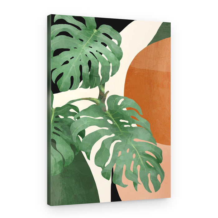 Organic Monstera Abstract – Canvas Print