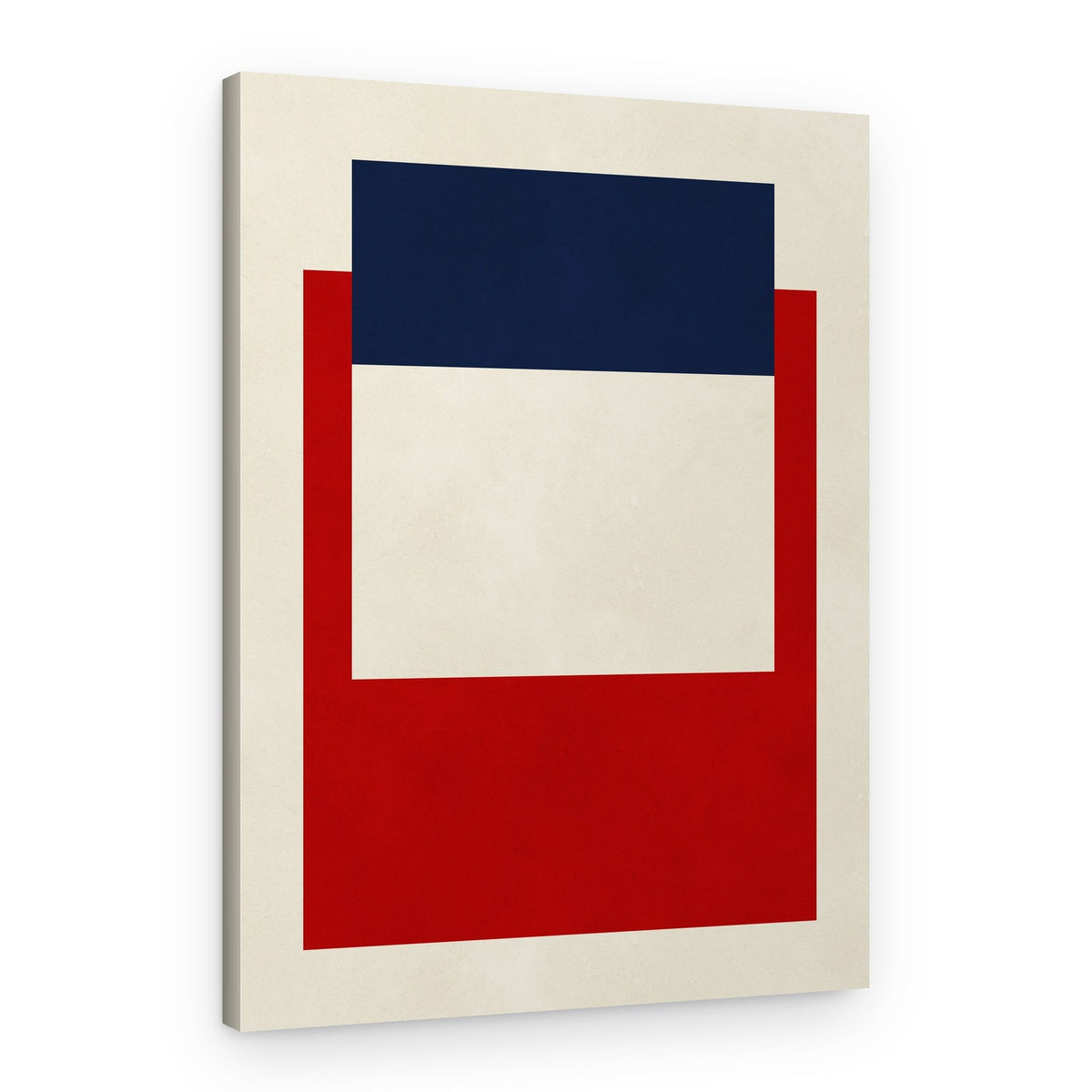 Red Blue Abstract Blocks – Canvas Print