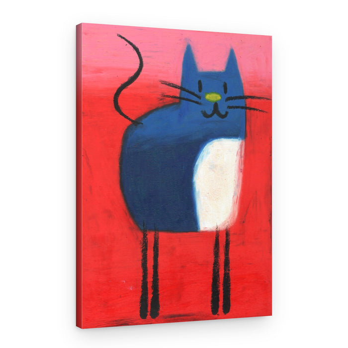 Playful Blue Cat – Canvas Print