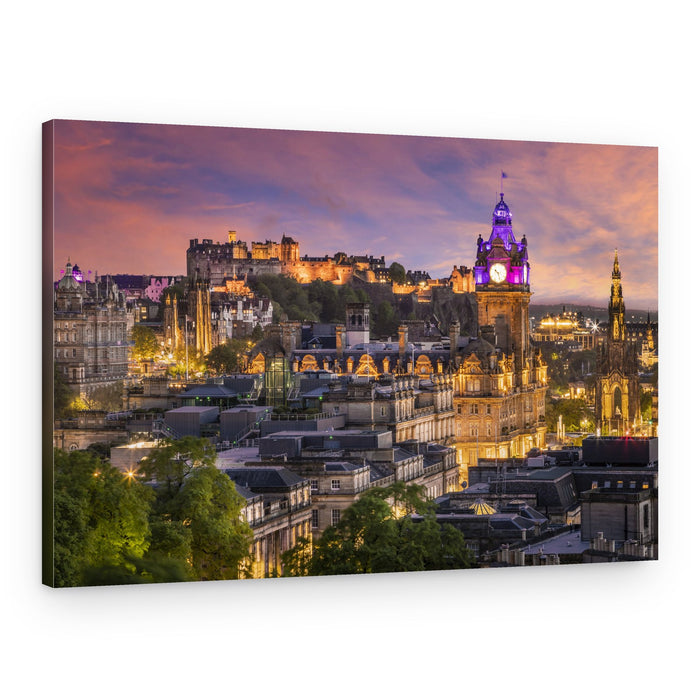 Majestic Edinburgh Twilight – Canvas Print