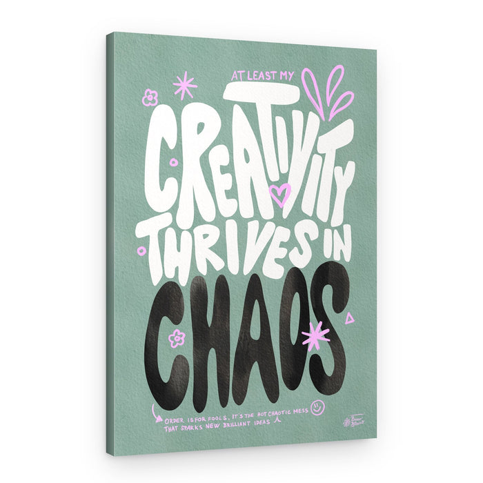 Creative Chaos Quote – Canvas Print