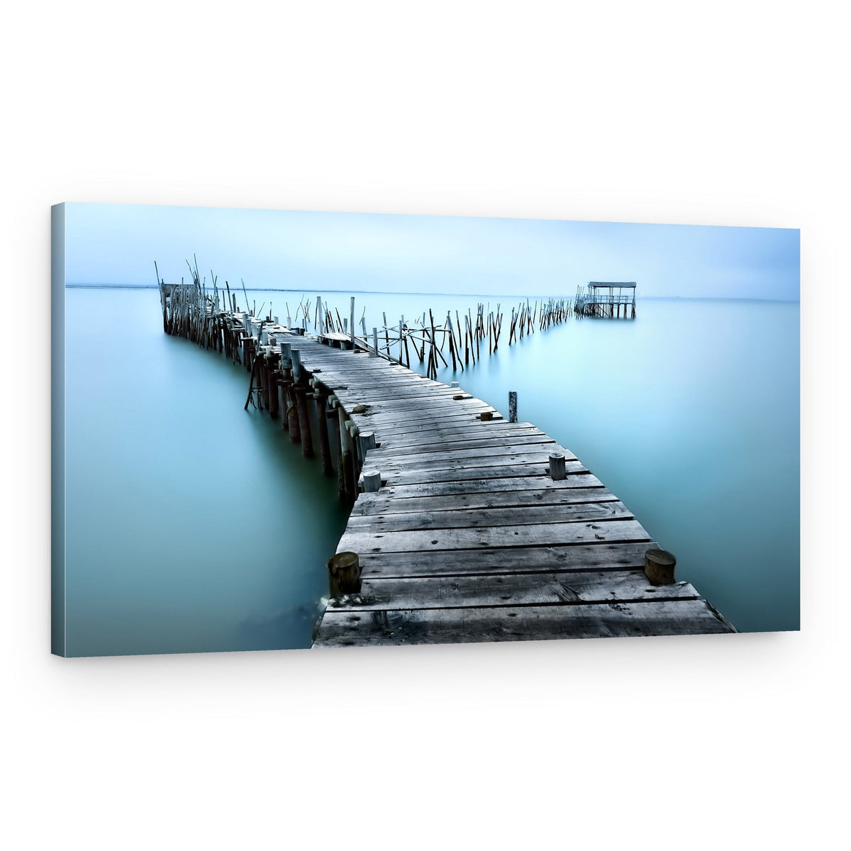 Misty Pier Horizon – Canvas Print