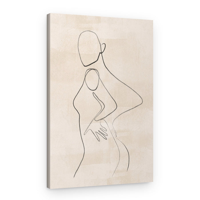Loving Line Embrace – Canvas Print