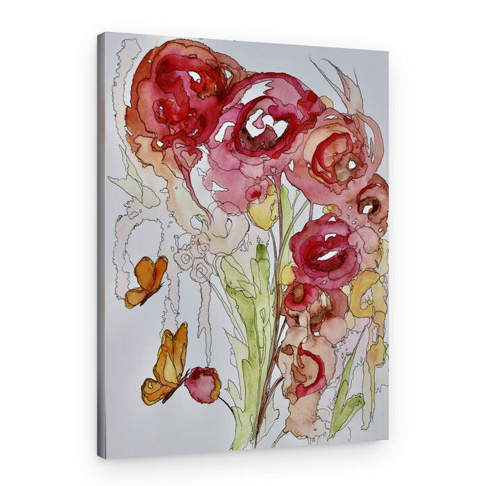 Watercolor Bloom Butterflies – Canvas Print