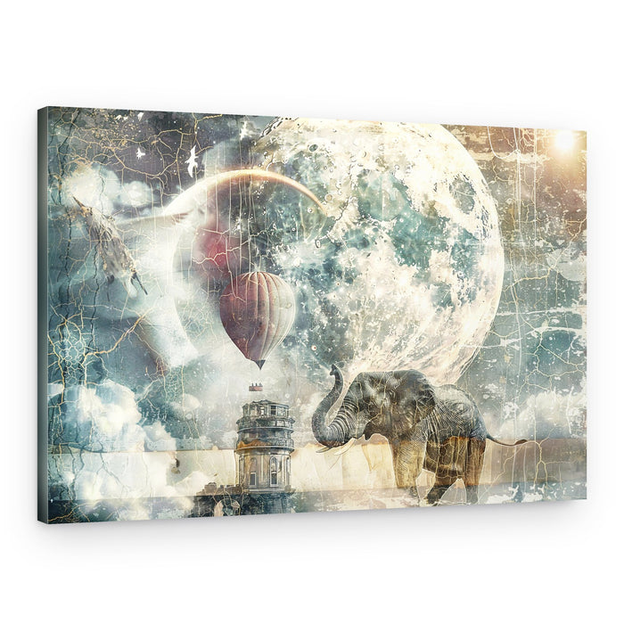 Cosmic Elephant Journey – Canvas Print