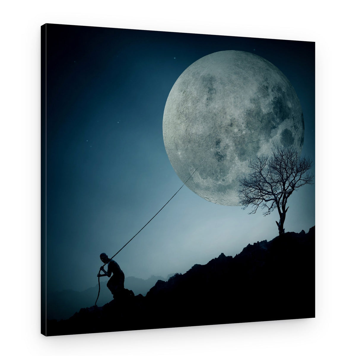 Pulling The Moon – Canvas Print