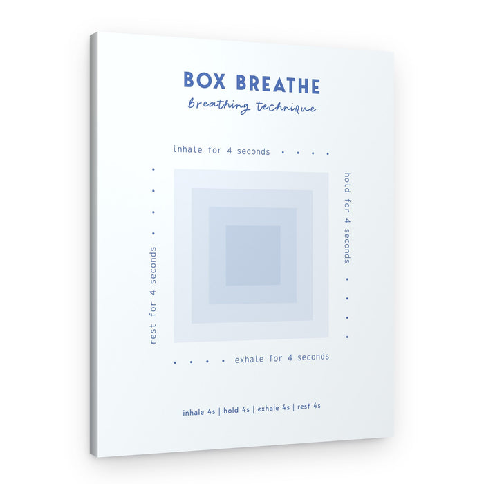 Calm Box Breathing – Canvas Print