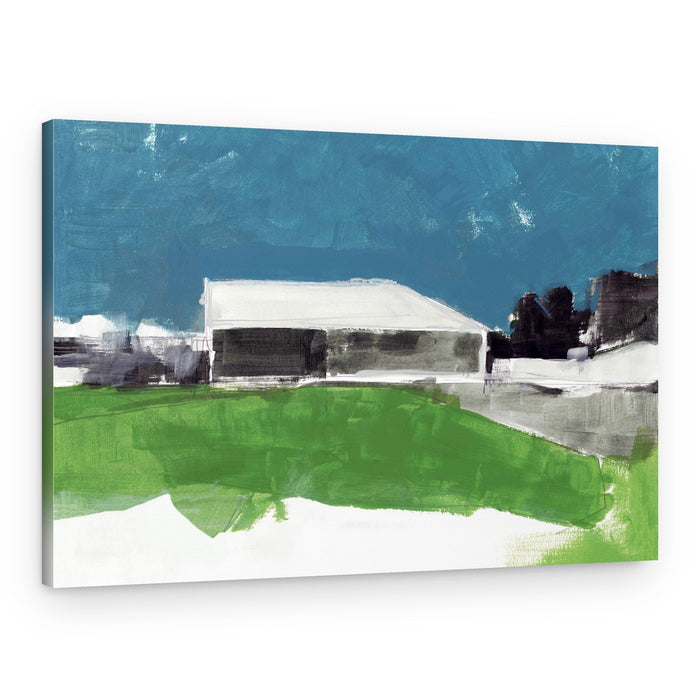 Green Field Barn – Canvas Print