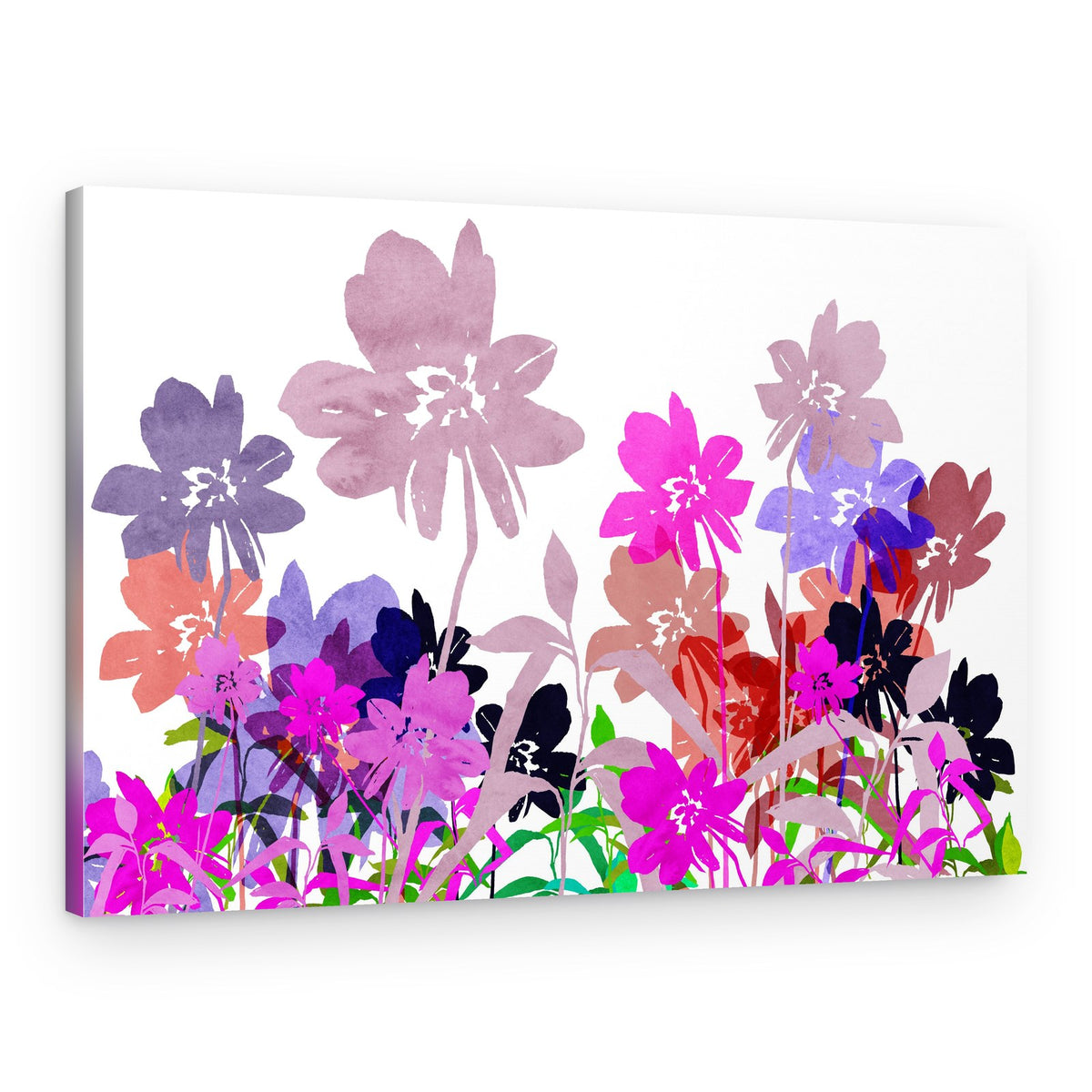 Vibrant Abstract Flowers – Canvas Print