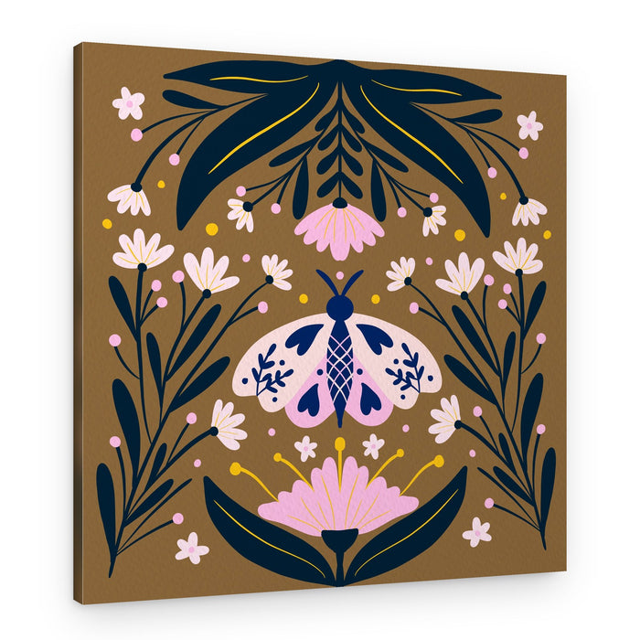 Delicate Moth Blooms – Canvas Print