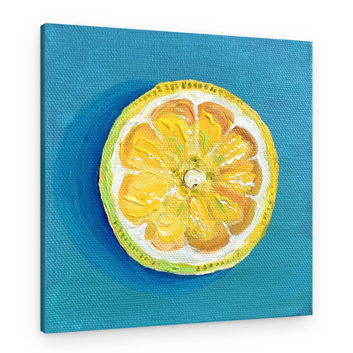 Simple Lemon Slice – Canvas Print