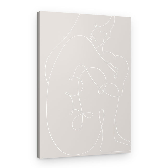 Calm Line Art Figure – Canvas Print