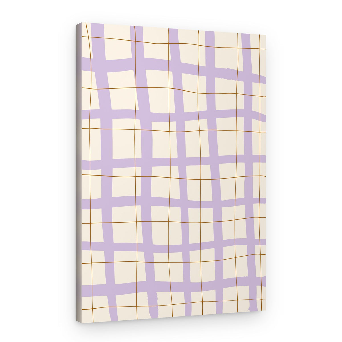 Soft Lavender Grid – Canvas Print