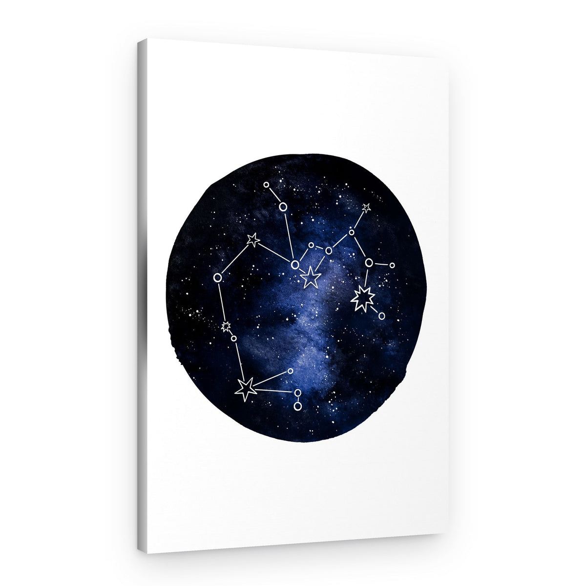 Watercolor Galaxy Constellations – Canvas Print