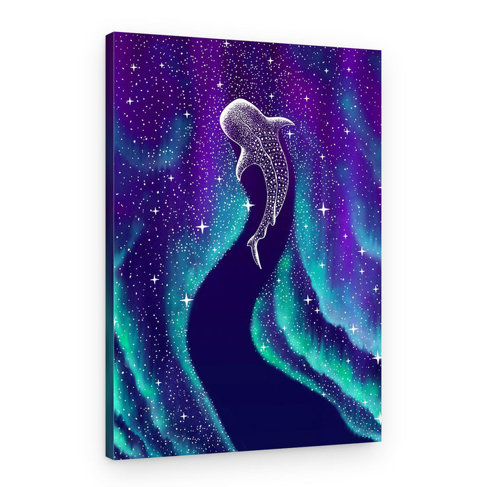 Northern Lights Whale Shark – Canvas Print