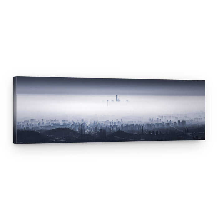 Misty City Skyline – Canvas Print