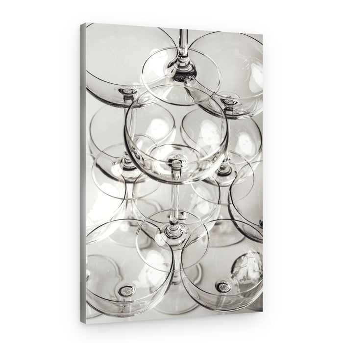 Stacked Champagne Coupes – Canvas Print