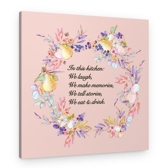 Kitchen Memories Wreath – Canvas Print