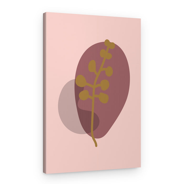 Blush Maroon Botanicals – Canvas Print