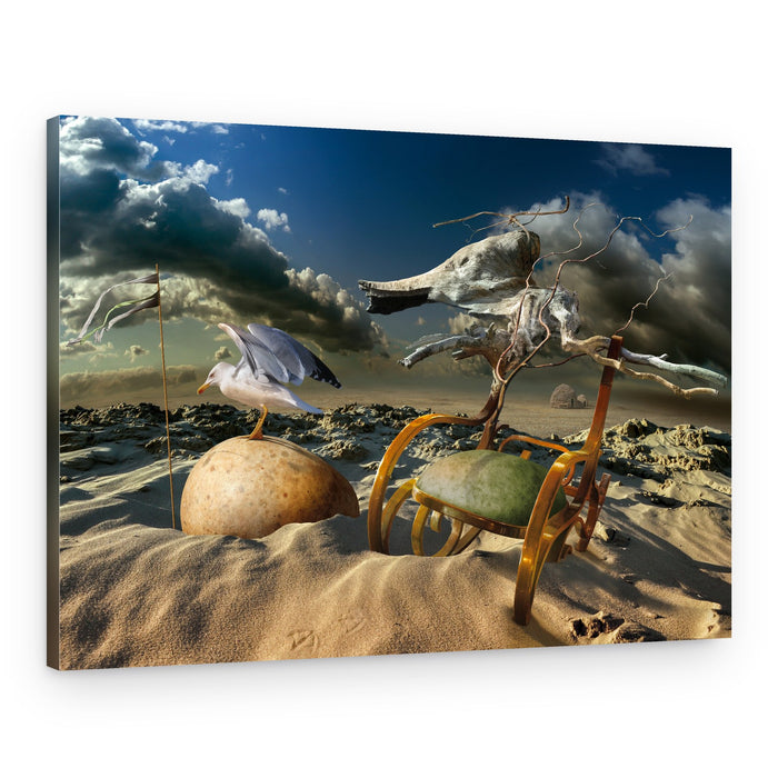 Surreal Desert Chair – Canvas Print