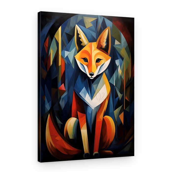 Colorful Geometric Fox – Canvas Print