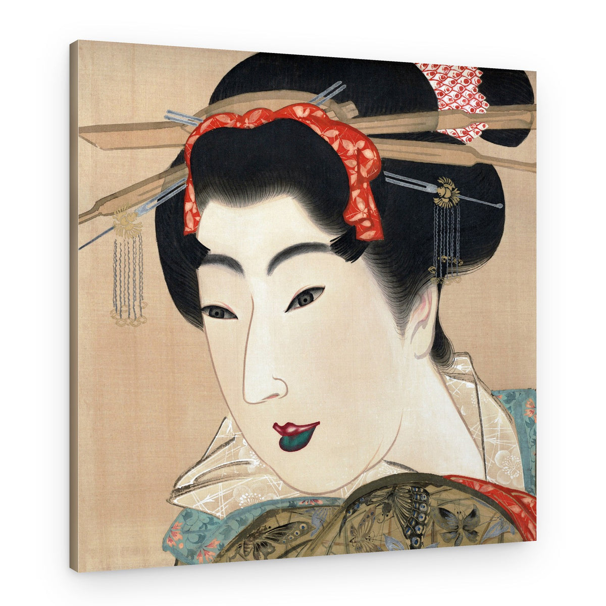 Japanese Geisha (1830s) Vintage Painting – Canvas Print