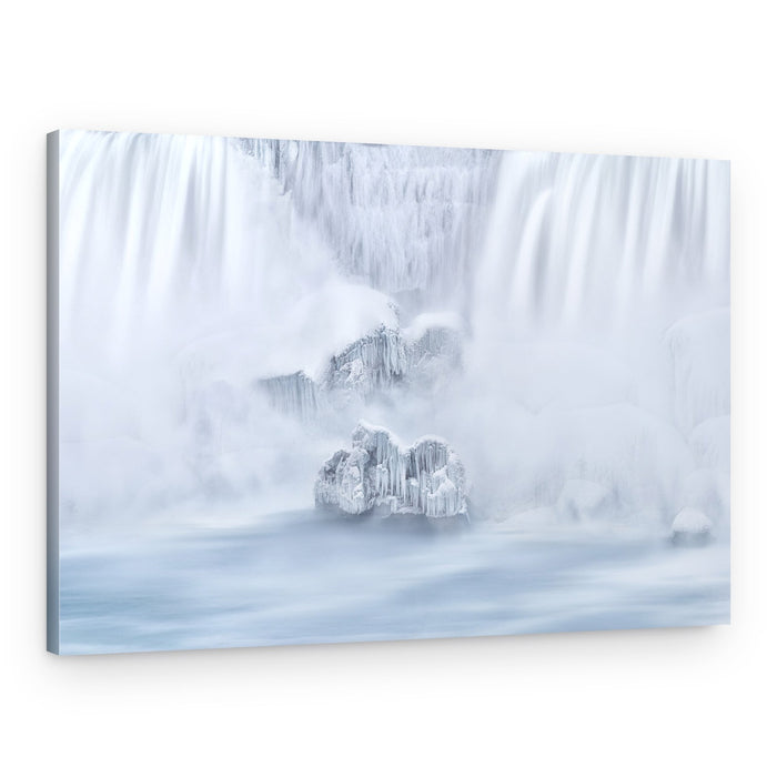 Frozen Waterfall Serenity – Canvas Print