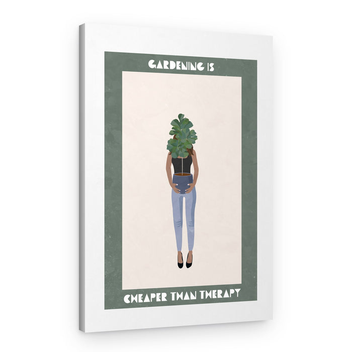 Gardening Is Therapy – Canvas Print