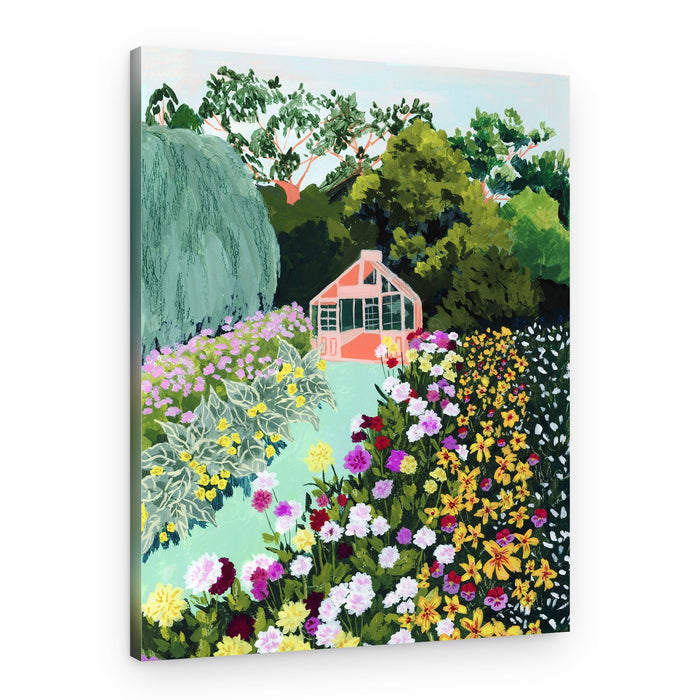 Blooming Garden Greenhouse – Canvas Print