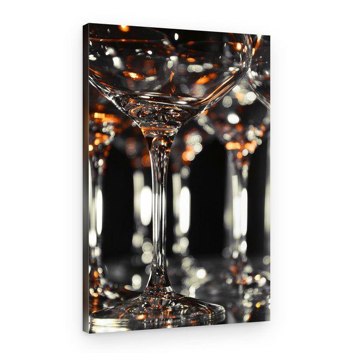 Sparkling Night Glasses – Canvas Print
