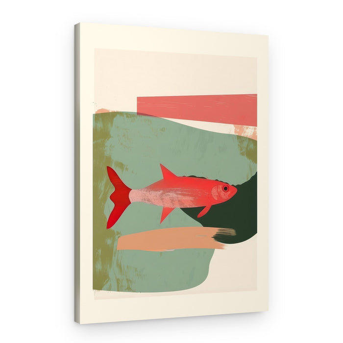 Abstract Red Fish – Canvas Print