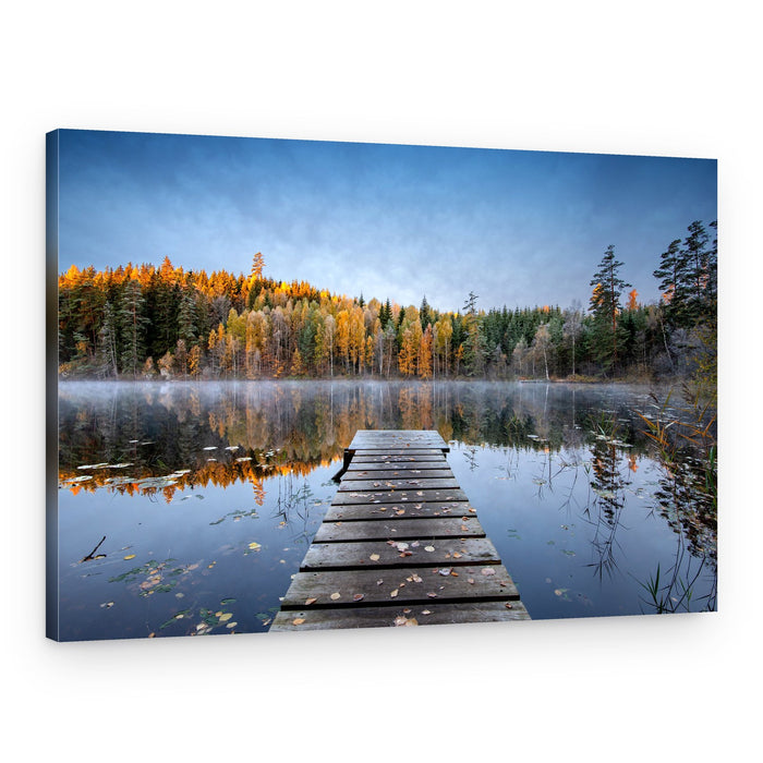 Autumn Lake Reflections – Canvas Print
