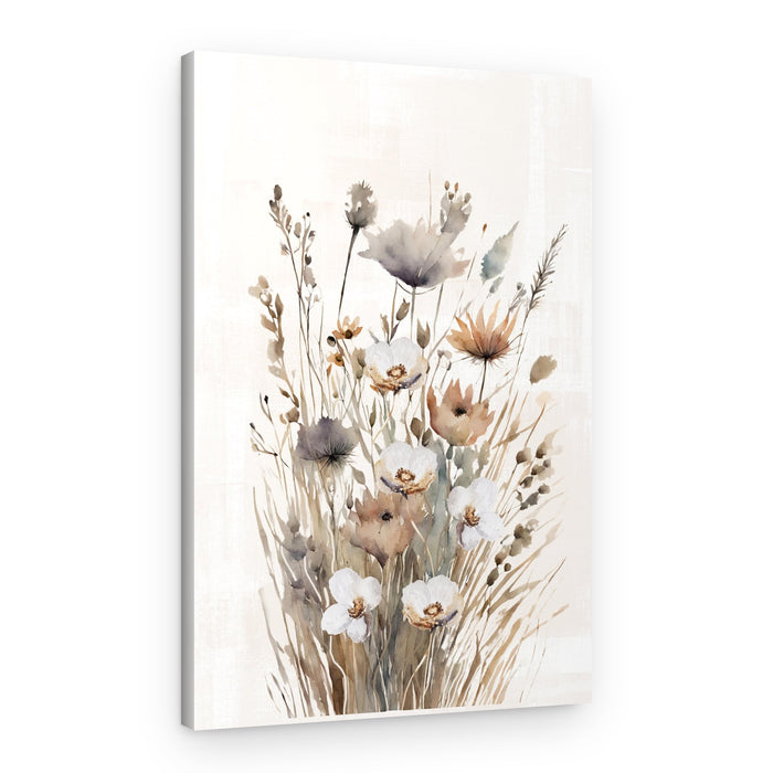 Muted Wildflower Bouquet – Canvas Print