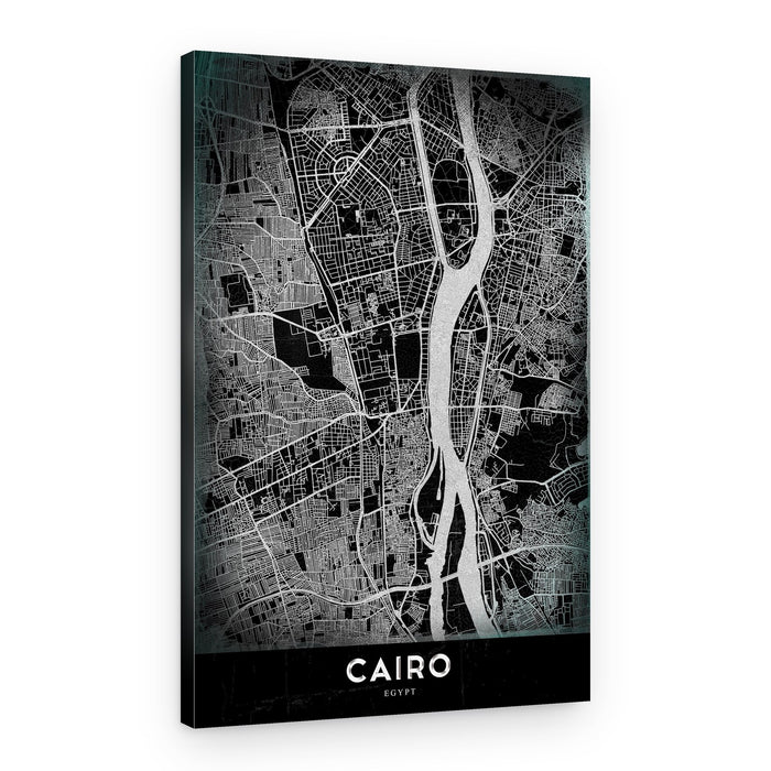 Cairo Nile City Map – Canvas Print