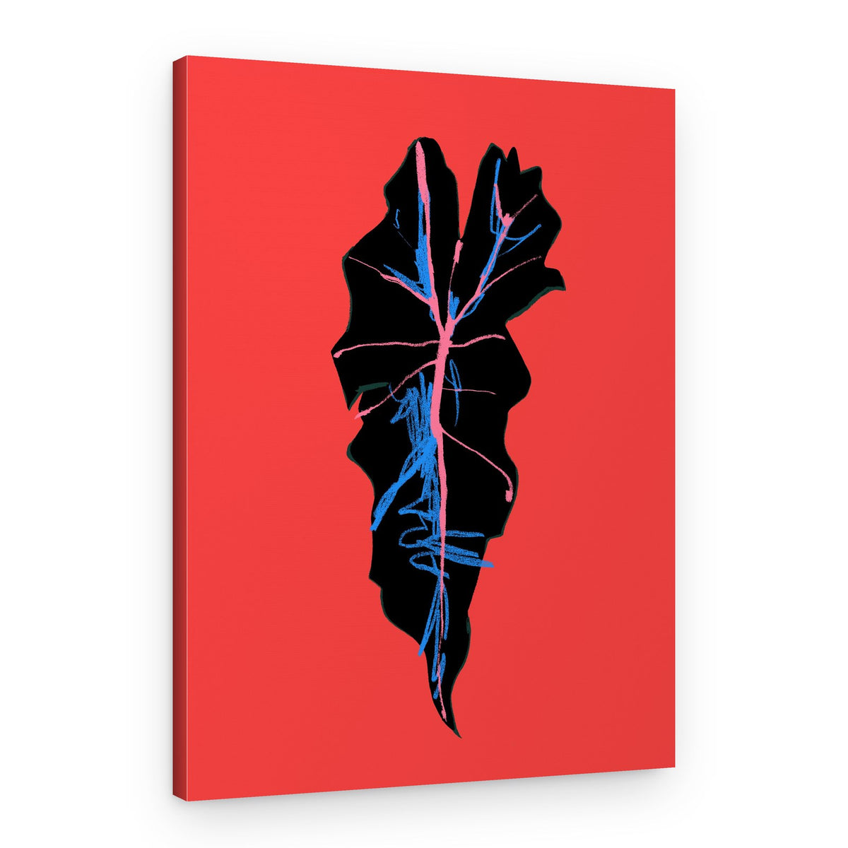 Modern Leaf Veins – Canvas Print