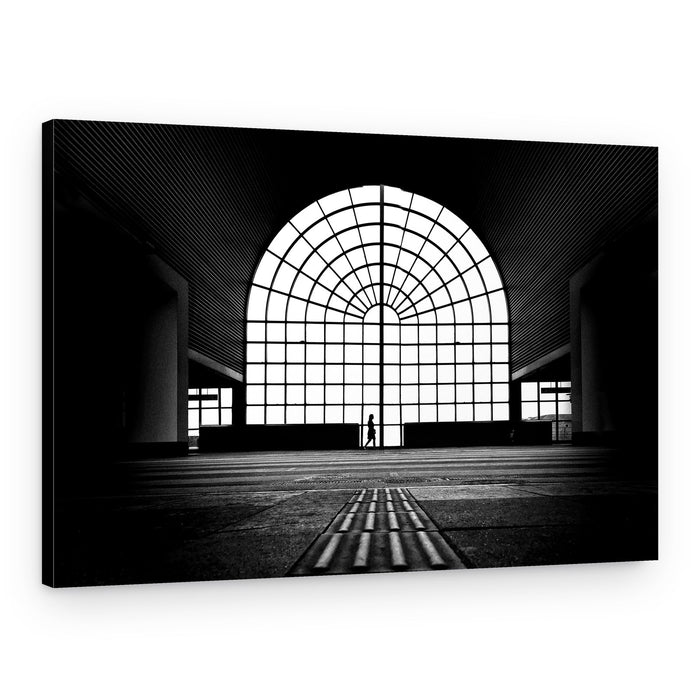 Arched Window Silhouette – Canvas Print
