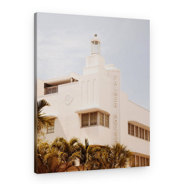 Tropical Art Deco Building – Canvas Print