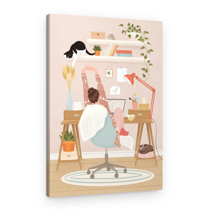 Cozy Home Stretch – Canvas Print