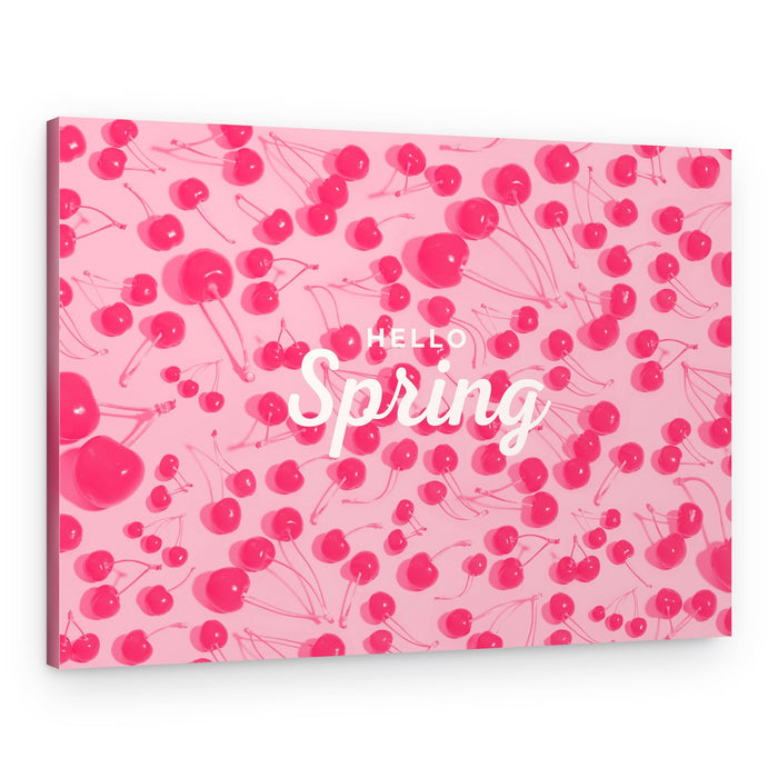 Hello Spring Cherries – Canvas Print