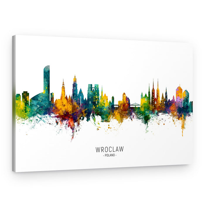 Colorful Wrocław Skyline – Canvas Print