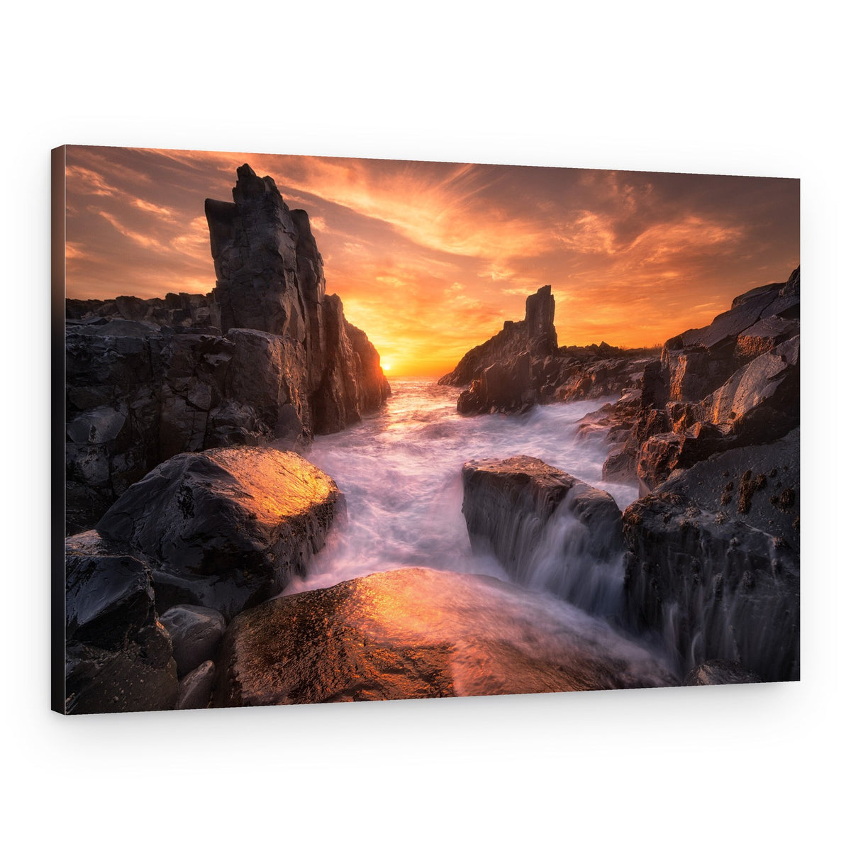 Rocky Coast Sunset – Canvas Print